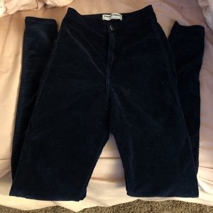 Navy American Apparel Velvet Velour Pants